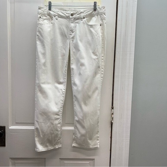 Apt. 9 modern boyfriend white jean capris women's 10 with a length of 27 - Picture 1 of 6